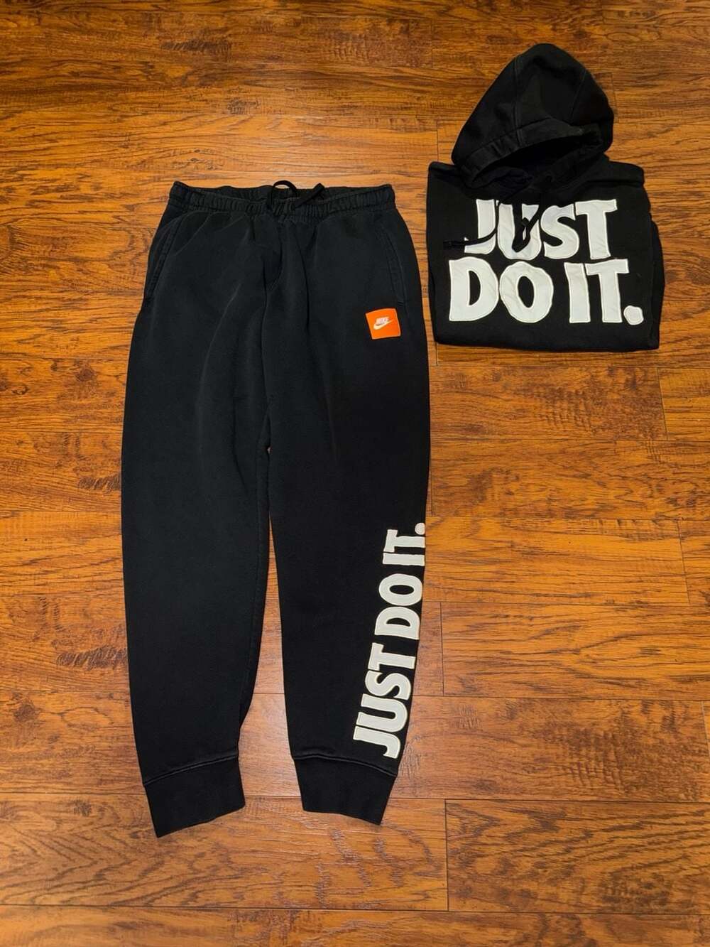 Nike Just Do It Fleece Pants Size M Black Sweatpants